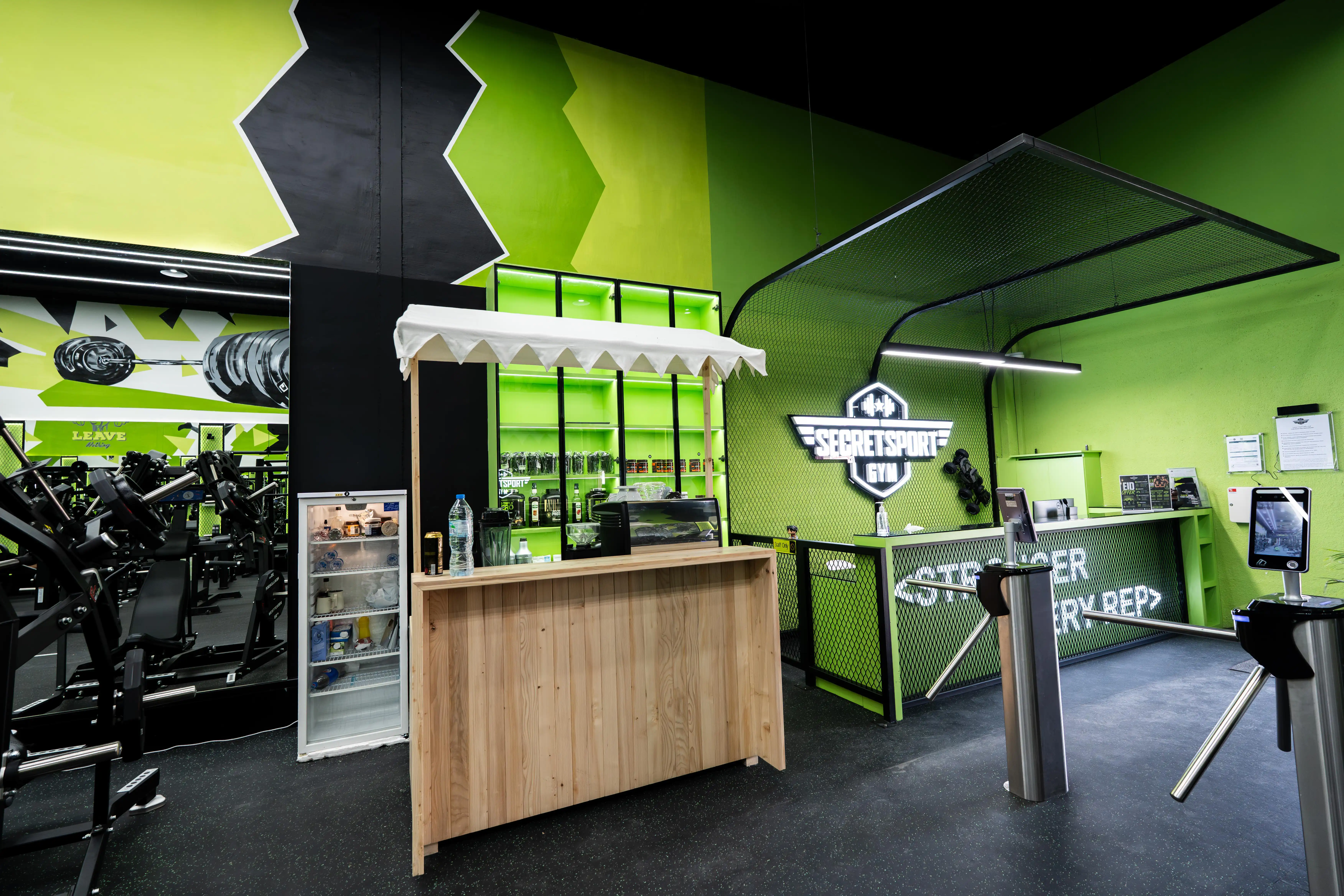 Fresh juice bar inside Secret Sport Gym, Al Quoz Industrial Area 4, Dubai